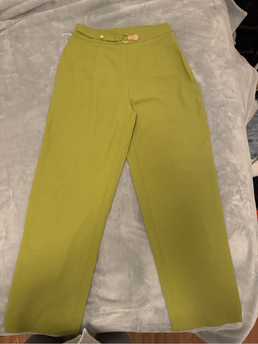 Wide-Leg Men’s Pants in Chartreuse